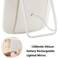 thumbnail image 4 of FeelGlad Miroir de Maquillage avec Lumière, Miroir de Meuble-Lavabo Éclairé avec Écran Tactile, Miroir de Maquillage de Table Rechargeable par USB, Luminosité LED Réglable, Blanc, 4 of 6