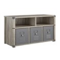 thumbnail image 1 of Little Seeds Nova Bedroom Storage Bench – Grey Oak, 1 of 9