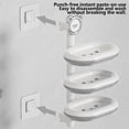 thumbnail image 4 of Iumwxz Rotating Wall Mounted Multi-Layer Soap Box Punch-Free Bathroom Tray Storage Swivel Compartment Organizer Drying Rack Adhesive Holder 1-Pack Gray, 4 of 9