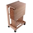 thumbnail image 3 of Winsome Brienda 5-PC Set Flip Top Snack Table Natural Finish, 3 of 9
