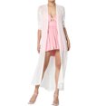 thumbnail image 1 of TheMogan Cardigan Ouvert à Manches Longues en Maille pour Femmes Mi-Mollet Caftan Transparent, 1 of 6