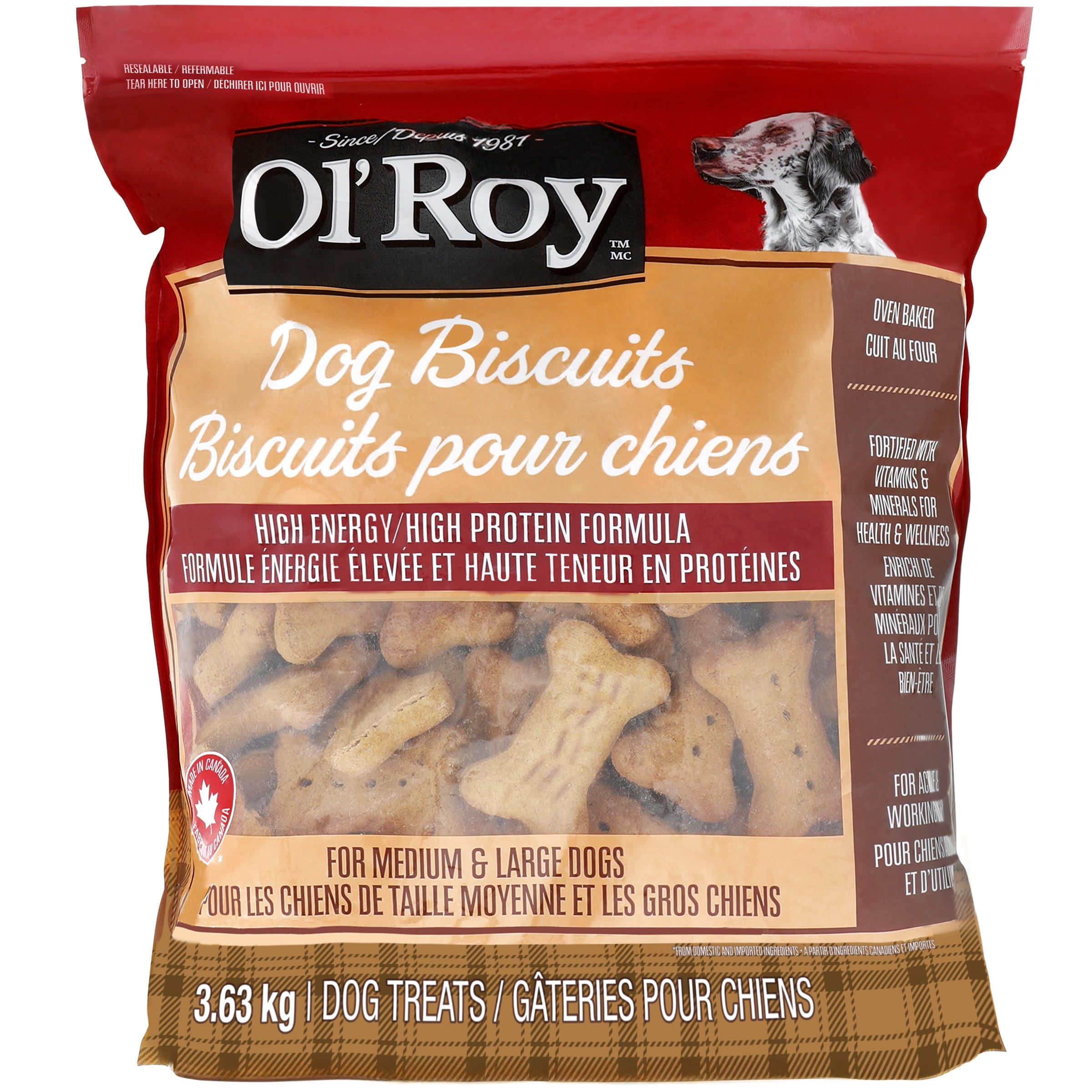 Ol'Roy Dog Biscuits for ACTIVE Or Working Dogs Large