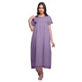 thumbnail image 1 of Moomaya Robe de Nuit à Manches Courtes pour Femmes en Coton, Ligne A, Maxi, Tenue de Nuit, 1 of 5