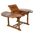 thumbnail image 1 of All Things Cedar Ensemble de Table Ovale Extensible 5 Pcs avec Chaises Empilables et Coussins Blancs, 1 of 3