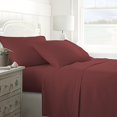 thumbnail image 4 of ienjoy Home Ultra Soft Ensemble de Draps 4 Pcs, Très Grand, Bordeaux, 4 of 5