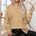 thumbnail image 4 of Dvkptbk Chandails pour Femmes Chandail à Manches Raglan Manches Longues Chaud Chandail Tricoté Hauts Vêtements en Liquidation, 4 of 7