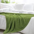 thumbnail image 2 of Unique Bargains Cotton Blanket Decorative Cable Knitted Throw Soft Knit Blankets, 2 of 10