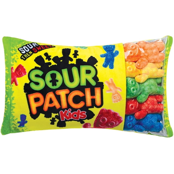 iscream Sour Patch Kids Ensemble d'Oreillers 18 Pouces" x 12 Pouces" avec Mini Oreillers Bonbons