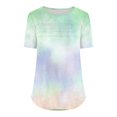 thumbnail image 5 of TNDBKQWR Hauts pour Femmes Liquidation T-Shirts Doux pour Femmes T-Shirts pour Femme Hauts à Col Rond pour Femmes Hauts d'Été pour le Travail pour Femmes, Multicolore-1, TTG, 5 of 5