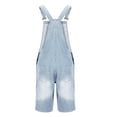 thumbnail image 4 of JIUKE Jumpsuits for Men Casual Summer Washed Suspender Short Rompers 1 Piece Straight Leg Shorts Overalls, 4 of 5