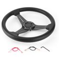 thumbnail image 2 of Universal Racing Steering Wheel, 14Inch 6  Anti Slip PU and Aluminum Gaming Steering Wheel with Horn Button for Racing / Car Sim Driving / JDM Sports Racing Steering Wheel, 2 of 8