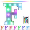thumbnail image 2 of Colorful Light Up Letters Led Letter Lights with Remote 18 Colors Letters with Lights for Wedding Birthday Party Lamp Christmas Home Bar Decoration - Diamond Design Battery Powered, 2 of 8