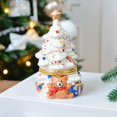 thumbnail image 2 of Christmas Tree Jewelry Box Ceramic Hinged Trinket Box Small Christmas Tree Figurine Organizer Home Tabletop Decor Christmas Gifts, 2 of 8