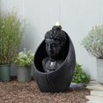 thumbnail image 1 of Fontaine d'Eau à Tête de Bouddha de 22 Pouces H avec DEL, 1 of 5