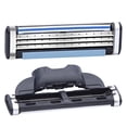 thumbnail image 2 of 4 Pcs 3 Couches Barbe pour Hommes Rasoir de Rasage Manuel Rasoir de Rasage pour Hommes Barbe Rasage Poils du Visage Taille Soins Rasoir en Acier Inoxydable, 2 of 7