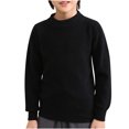 thumbnail image 1 of MeetoTime 4-18 Years Children's Knitted Undershirt Solid Color Thick Half High Neck Long Sleeved Pullover Top, 1 of 3