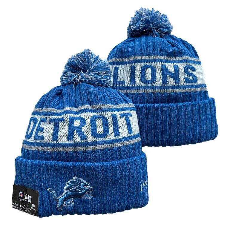 Detroit Lions Fashion Simple Knitted Hat Cute and Versatile Cold Cap Unisex