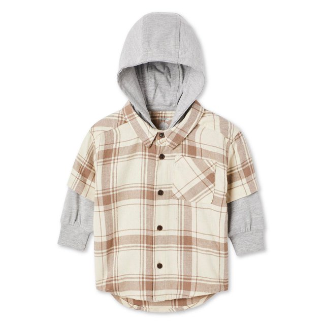 Chandail trompe-l’œil en flanelle brossée George pour bébés garçons