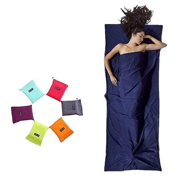 75*210cm Cotton Sleeping Bag Sheet with Continuous Zipper Lightweight Comfort Sleeping Bag and Travel Blanket in One - Summer Sleeping Bag Liner Inner