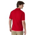 thumbnail image 3 of Hanes Mens CottonBlend EcoSmart Jersey Polo With Pocket 2-Pack, 3XL, Deep Red, 3 of 7