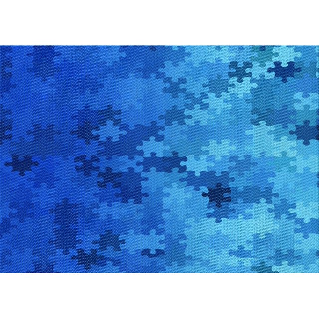 Ahgly Company Machine Washable Indoor Rectangle Transitional Blue Orchid Blue Area Rugs, 2' x 5'