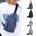 thumbnail image 1 of Sac de Poitrine Décontracté Imperméable pour Hommes, Pochette Portable à une Épaule pour l'Extérieur, 1 of 6