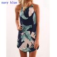 thumbnail image 3 of Women's Summer Halter Neck Sleeveless Slip Dress Printing Slim Prom Party Mini Dress, 3 of 7
