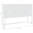 thumbnail image 4 of vidaXL Buffet Blanc 105x35x75 cm Acier 1 Tablette, 4 of 5