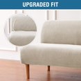 thumbnail image 3 of Armless Futon Cover Stretch Sofa Bed Slipcover Protector Elastic Feature Rich Textured High Spandex Small Checks Jacquard Fabric Futon Cover, Machine Washable, 3 of 7