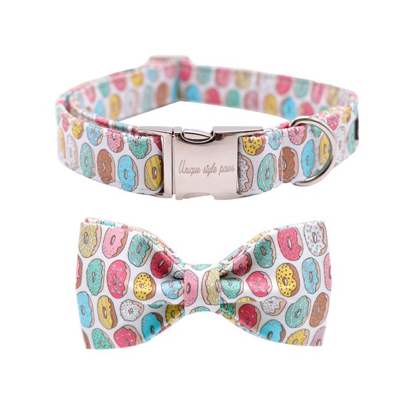 Unique Style Paws Collier pour Chien avec Nœud Papillon Collier Ajustable pour Petits Moyens Grands Chiens et Chats