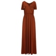 thumbnail image 3 of UPPADA Plus Size Wedding Guest Dress for Womens Short Sleeve Wedding Ball Prom Formal Dress Floor-Length Dress Cocktail Wedding Formal Wrap Dress Holiday Deals, 3 of 4