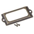 thumbnail image 4 of Unique Bargains 70x33mm Drawer Tag Label Metal Label Holder File Tag Frames Bronze Tone 30 Pack, 4 of 6