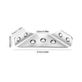 thumbnail image 2 of EGNMCR Stainless Steel Multifunctional Corner Three Sided Fixed Corner Brace Cabinet Trapezoidal Hanging Angle Hanging Layer Board Support Furniture Connecto corner connector, 2 of 8