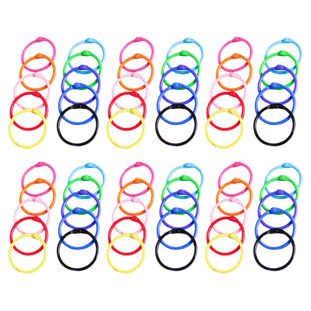 KAKOWELY ring for index card 120pcs Metal Binder Rings For Paper Binding Loose Leaf Binder Rings Book Rings Metal Binding Rings Loose Leaf Rings Diy Binder Rings