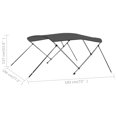 thumbnail image 4 of vidaXL Bimini 3 Arcs Anthracite 183x196x137 cm, 4 of 5