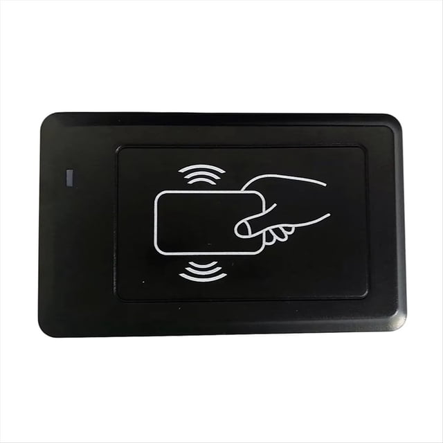 RFID UHF Desktop USB Reader & Writer USB Keyboard Output 860-960MHz Does Not Need Drive 18000-6C Reading Distance 20CM,1 * Desktop Reader 1 * charging cable,Black