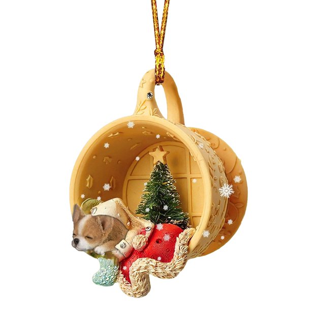 TIELUTT Christmas Tree Decorations Crafts Hanging Decorations Christmas Acrylic Dog Mini Tent Ornament Ornament Easter Garland Decorations with Lights Garland with Lights Christmas Beads on String