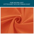 thumbnail image 3 of Unique Bargains 15' Deep Pocket Cotton Fitted Sheet Breathable Bottom Sheet Queen Orange, 3 of 10