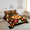 thumbnail image 3 of Erosebridal Happy Caming Bedding Queen Comforter Set, Jungle Flower Down Comforter, Adventure Theme Decor, Reversible 3pcs, 3 of 7