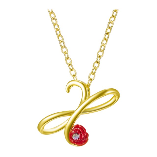 Jusqu'à 65% de Réduction sur les Colliers SMihono pour Femmes, Collier Lettre Rose avec Strass, Pendentif Rétro en Anglais