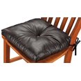 thumbnail image 2 of Coussin de Chaise en Similicuir - Chocolat Foncé, 2 of 2