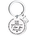 thumbnail image 1 of EGNMCR Keychains DIY To My SON Stainless Steel Last Name 26 Letter Keychain 2.5cm Fashion Decorations, 1 of 6