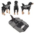 thumbnail image 4 of Dog Life Vest Dog Lifesaver Adjustable Safe Pet Floatation Jacket With Back Handle D Ring For Beach Boating Swimming Gray, 4 of 8