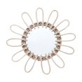 thumbnail image 2 of Decorative Wall Mirror Rattan Boho Mirror for Entryway Apartment Living Room 31cm, 2 of 8
