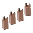 thumbnail image 2 of 4 Pieces Leg Risers Bed Riser Diameter 1-4cm Desk Leg Riser Chair Risers Support H 10cm Brown 22-42mm, 2 of 7