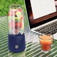 thumbnail image 4 of Leodye 1PCS USB Rechargeable 6-blade Portable Blender Powerful Compact Home Travel Fruit Shake Juicer -8.07x2.95x2.95in, 4 of 9