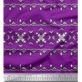thumbnail image 1 of Soimoi Satin Silk Fabric Floral Block Print Sewing Fabric Yard 42 Inch Wide, 1 of 3