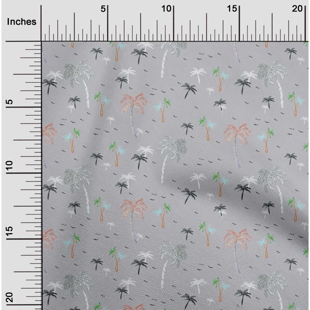 oneOone Cotton Flex Fabric Bird & Palm Tree Fabric Prints By Yard 40 Inch Wide