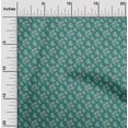 thumbnail image 2 of oneOone Polyester Spandex Teal Green Fabric Floral Sewing Craft Projects Fabric Prints By Yard 56 Inch Wide, 2 of 4