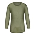 thumbnail image 3 of Birdeem Chemises pour Hommes Mode Homme Ajourées Filet de Pêche Décontracté Couleur Unie Manches Longues Col Rond Chemise, 3 of 10